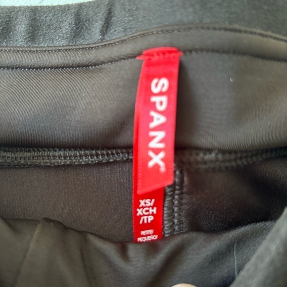 SPANX Chocolate Brown Faux Suede Skinny Fitted Leggings Career Office Size XSP - Picture 10 of 10